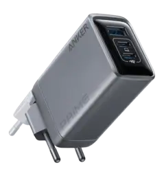 Адаптер ANKER GaNPrime Charger - 100W, 2xUSB-C PD & 1xUSB-A Foldable (Срібний)