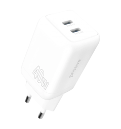 Адаптер Proove Silicone Power 40W (Type-C + Type-C) (white)