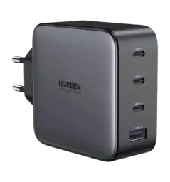 Адаптер UGREEN CD226 USB-A+3xUSB-C 100W GaN Tech Fast Charger Grey (40747)