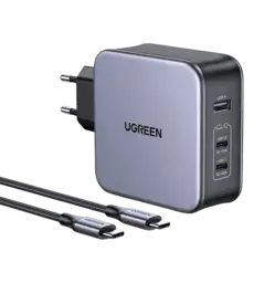 Адаптер UGREEN CD289 GaN Fast Charger 140W with Cable Gray (90549)