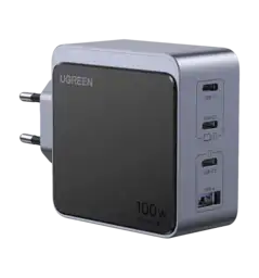 Адаптер UGREEN X565 Nexode Air USB-A+3xUSB-C 100W GaN Tech Fast Charger Space Gray (35043)