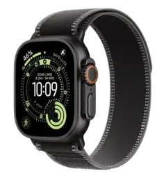 Apple Watch Ultra 3 GPS + Cellular 49mm Black Titanium Case with Black/Charcoal Trail Loop - M/L (MF1H4)