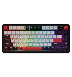 Бездротова механічна клавіатура Ajazz AK820 MAX Avocado Switch Black RGB (AK820MAX-AS-BG)