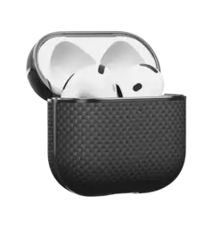 Чохол Pitaka Aramid Fiber Magnetic Plain Black/Grey for Airpods 4th Gen (APM2404)