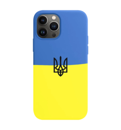 Чохол Silicon Case Ukraine with Trident  iPhone 13 Pro Max
