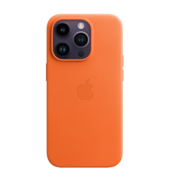 Чохол шкіряний iPhone 14 Pro Leather Case with MagSafe Orange (MPPL3)