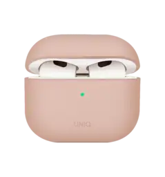 Чохол UNIQ Lino для AirPods 4 Silicone pink blush (UNIQ-AIRPODS(2024)-LINOPNK)