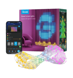 Гірлянда Smart LED Govee H70B1 Curtain Light RGB, 520 LEDs, RGBIC, IP65/IP44, 10м, кабель прозорий