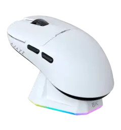 Ігрова бездротова миша Ajazz AJ159PRO -3 Mod-White-3395-8K Charging Dock ( AJ159-PRO-W)