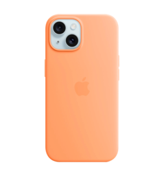 iPhone 15 Silicone Case with MagSafe Orange Sorbet (MT0W3ZM/A)
