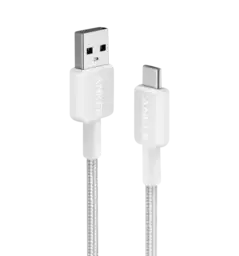 Кабель ANKER 322 USB-A to USB-C - 1.8m Nylon (Білий) (6908156)