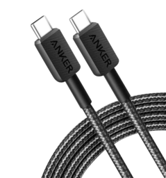 Кабель ANKER 322 USB-C to USB-C - 0.9m Nylon (Чорний)