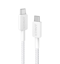 Кабель ANKER 322 USB-C to USB-C - 1.8m Nylon (Білий)