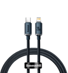 Кабель Baseus Crystal Shine Series Type-C to Lightning 20W (1.2m) (black)(CAJY000201)