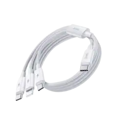Кабель Benks D46 3in1 Type-С  toType-C*2 ,Lighting White (12W) (C.D.SJ.FC.WE.G032)