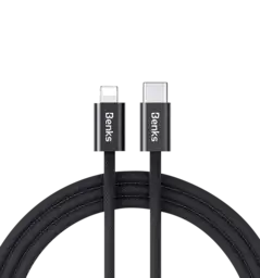Кабель Benks D46 Type-C to Lighting Black 1m (27W) (C.D.SJ.FC.BK.L032)