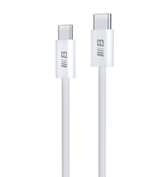 Кабель Blueo Braided PD Fast Charging USB-C to USB-C Cable (1m) White