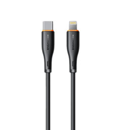 Кабель Keephone PD 27W Type-C to Lightning Liquid Silicone Cable black (KPLIQSILCLBK) 1m