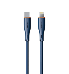 Кабель Keephone PD 27W Type-C to Lightning Liquid Silicone Cable blue (KPLIQSILCLBL) 1m