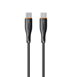 Кабель Keephone PD 60W Type-C to Type-C Liquid Silicone Cable black (KPLIQSILCCBK) 1m