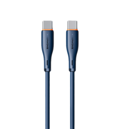 Кабель Keephone PD 60W Type-C to Type-C Liquid Silicone Cable blue (KPLIQSILCCBL) 1m