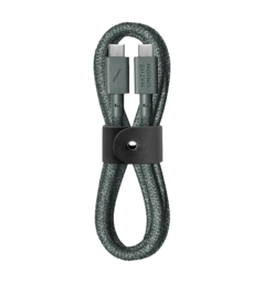 Кабель Native Union Belt Cable USB-C to USB-C Pro 240W Slate Green (2.4 m) (BELT-PRO2-GRN-NP)