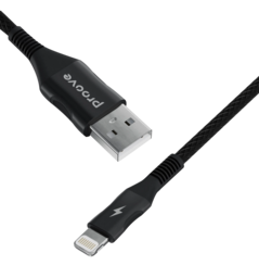 Кабель Proove Braided Scout Lightning 2.4A (1m) (black)
