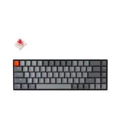 Клавіатура механічна Keychron K6 68Key, Gateron G Pro Red, BT/USB-A, EN/UKR, White LED, чорний