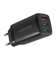 Мережевий зарядний пристрій AXAGON ACU-DPQ65, 3x port (USB + dual USB-C), PD3.0/QC4+/PPS/Apple, 65W,