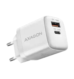 Мережевий зарядний пристрій AXAGON ACU-PQ20W, QC3.0/AFC/FCP + PD type-C, 20W, Білий