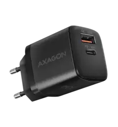 Мережевий зарядний пристрій AXAGON ACU-PQ30, QC3.0,4.0/AFC/FCP/PPS/Apple + PD type-C, 30W, Чорний