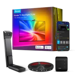 Набір адаптивного підсвічування Govee H6097 TV Backlight 3 Lite 40-50', RGBICW, WI-FI/Bluetooth, чорний