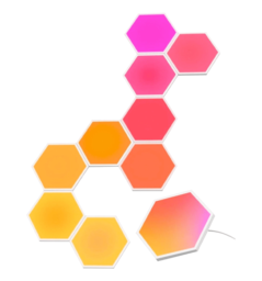 Набір настінних світильників Govee H6061 Glide Hexa Light Panels, 10шт, RGBIC, WI-FI/Bluetooth, білий