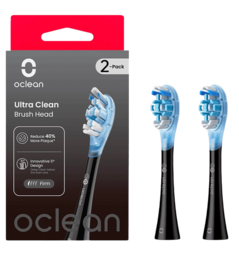 Насадка для зубної електрощітки Oclean UC02 B02 Ultra Clean Brush Head Black (2 шт) (6970810553543)