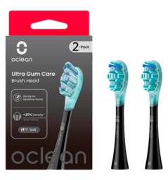 Насадка для зубної електрощітки Oclean UG02 B02 Ultra Gum Care Brush Black (2 шт) (6970810553567)