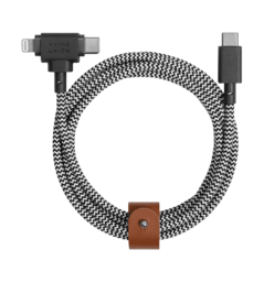 Native Union Belt Cable Universal USB-C to USB-C/Lightning Zebra (1.5 m) (BELT-CCL-ZEB-NP)