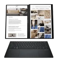 Ноутбук 14" ASUS Zenbook Duo UX8406CA-PZ043W (90NB14X1-M001J0) OLED/Intel Ultra 9 285H/32GB/1TB/UMA/Win11/Gray