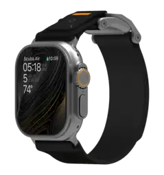 Ремінець AULUMU A11 band for Apple Watch, Silver buckle+Black Strap black+black A11-NL-BK-SL