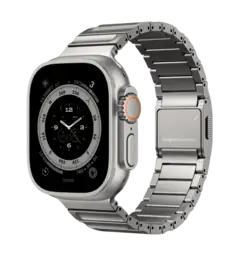 Ремінець AULUMU Full-Titanium Watch Band for Apple Watch Titanium Color ti+black (UA-C01-TI)