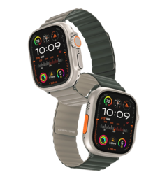 Ремінець Keephone iBands, Silicone Magnetic Snap Army Green + Creamy White (KPIBA49RWHAGN)