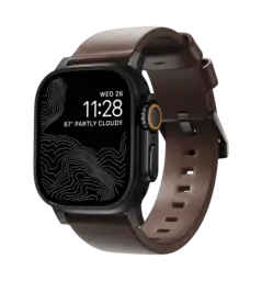 Ремінець Nomad Modern Leather Black Hardware Brown 46mm/49mm (NM01197485)