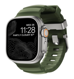 Ремінець Nomad Rocky Point Band Natural Titanium Hardware Forest 46mm/49mm (NM014841858)