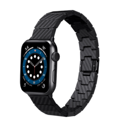 Ремiнець Pitaka Retro Carbon Fiber Watch Band Black/Grey for Apple Watch 49/45/44mm AWB1004/AWB2311