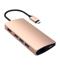 Satechi Type-C Multi-Port Adapter 4K with Ethernet V2 Gold (ST-TCMA2G)
