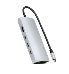 Satechi USB-C Multiport Adapter 8K with Ethernet V3 Silver (ST-P8KES)