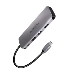 Хаб концентратор AXAGON HMC-5 SuperSpeed USB-C COMBO 5in1 hub, Сірий