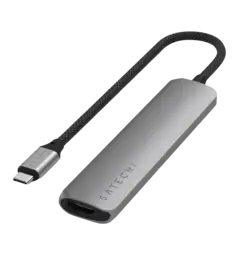 Хаб Satechi 6-in-1 USB-C Slim Multiport 4K Space Grey (ST-P6SM)