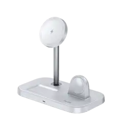 Зарядна станція Benks W16 3 in 1 wireless charger stand White 23W (C.D.SP.00.WE.0043)