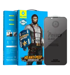 Захисне скло Blueo 2.5D Full Cover Anti-Peep для Apple iPhone 16 Pro (6.3") (Чорний)
