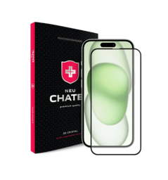 Захисне скло +NEU Chatel Corning Gorilla Anti-Static Mesh iPhone 14 Pro Max/15 Plus Black